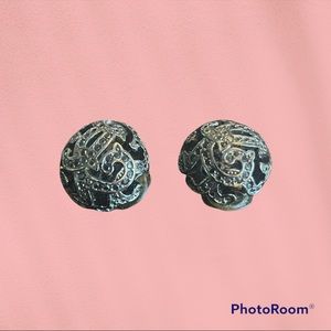 Vintage Christian Dior rhinestone clip on earrings.